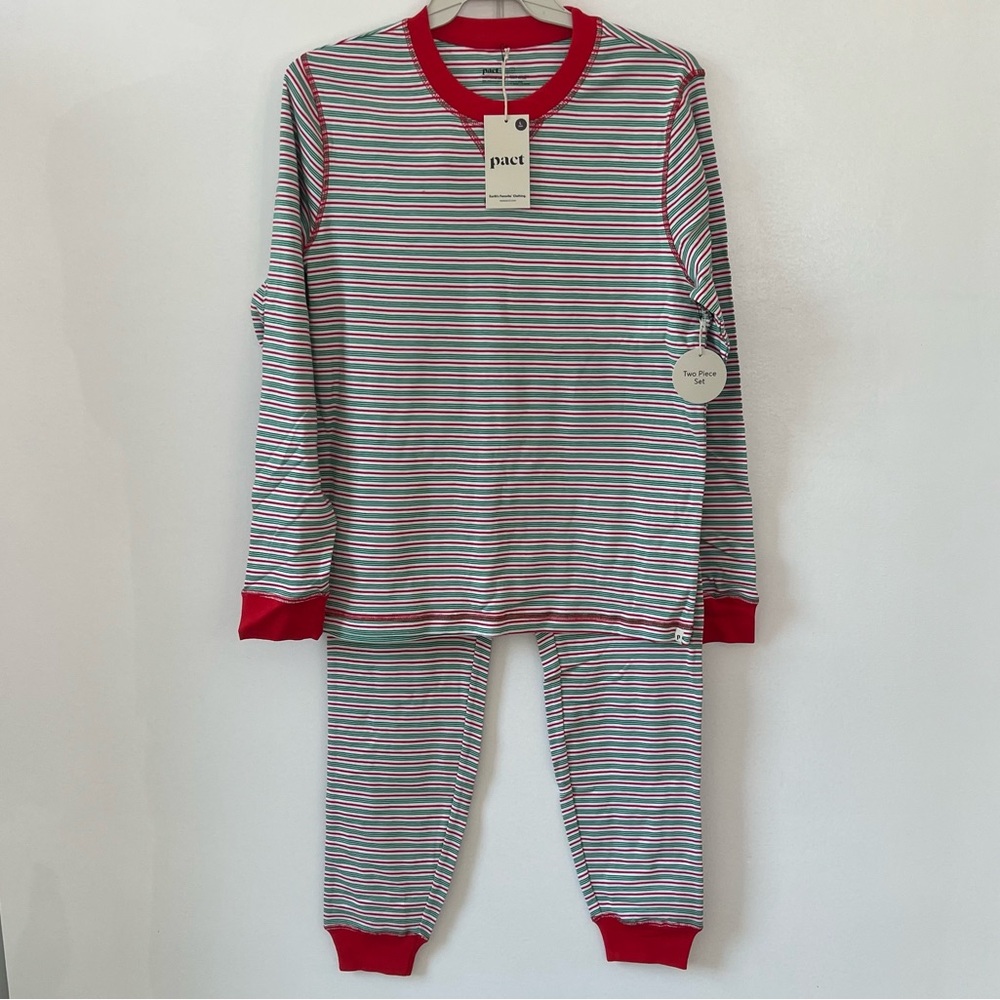 Pact Candy Cane Stripe Mens Pajama Set
